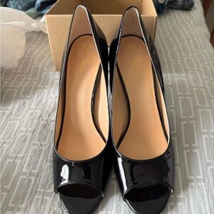 Cole Haan Women's Black Peep Toe Heels